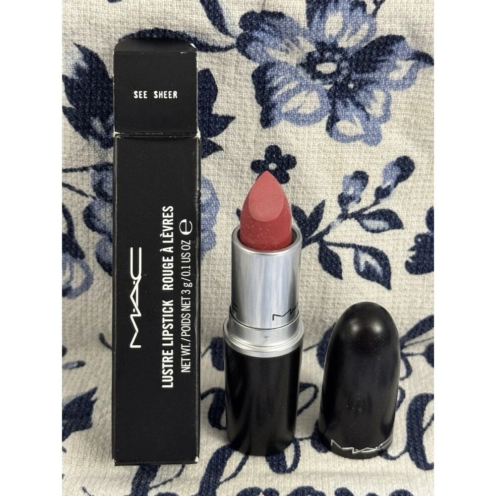 MAC Lustre Lipstick SEE SHEER 520 Original Formula Grapefruit Pink NIB